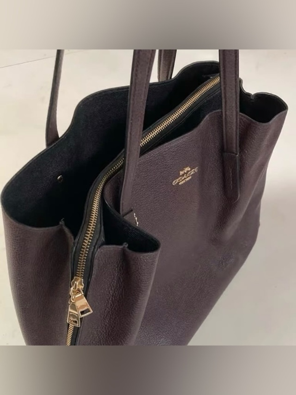 COACH Charlie Oxblood Leather Tote 52547 - Picture 10 of 11
